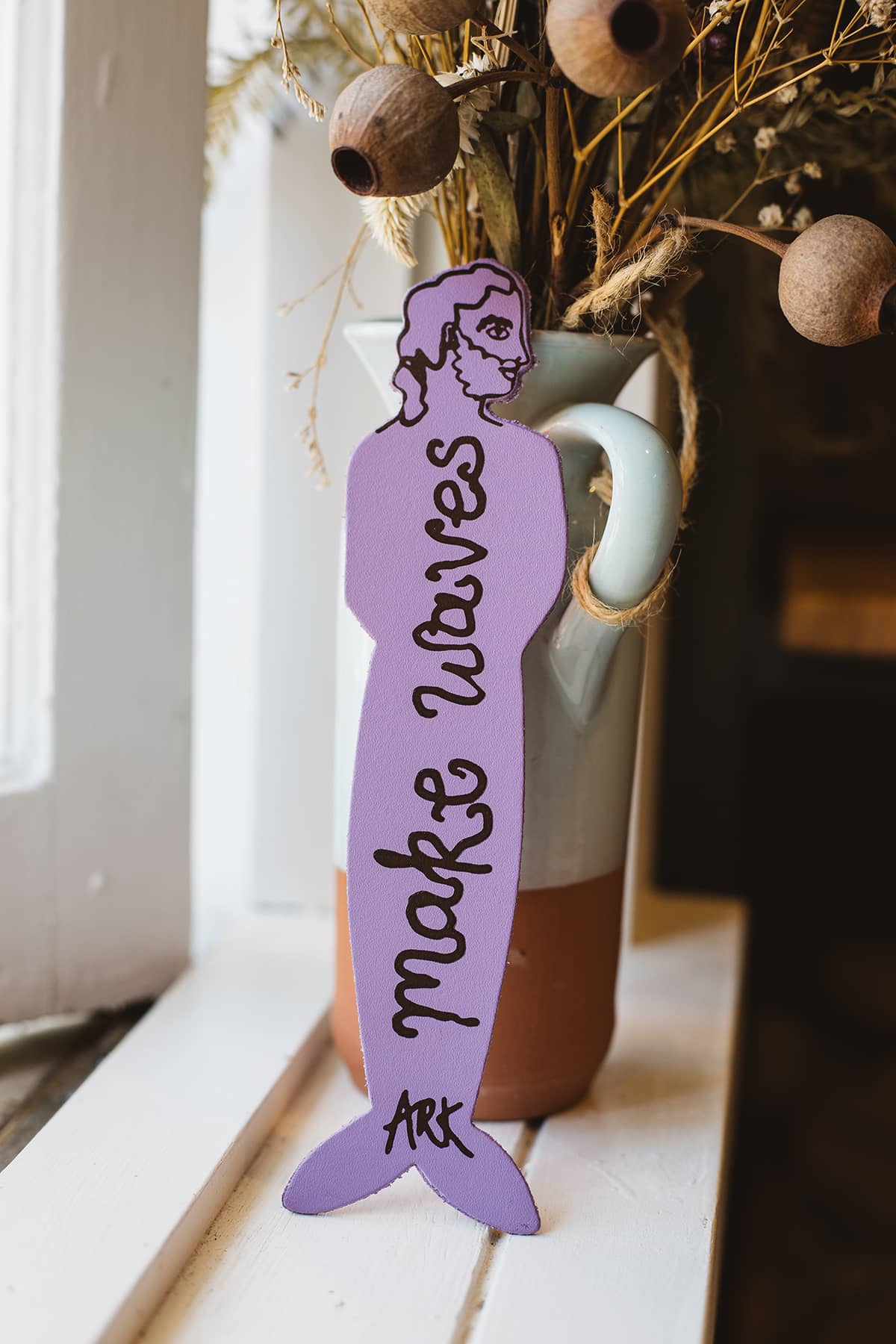 Àine & Co. Ark Bookmark in "Merman" with text on back "Make waves"