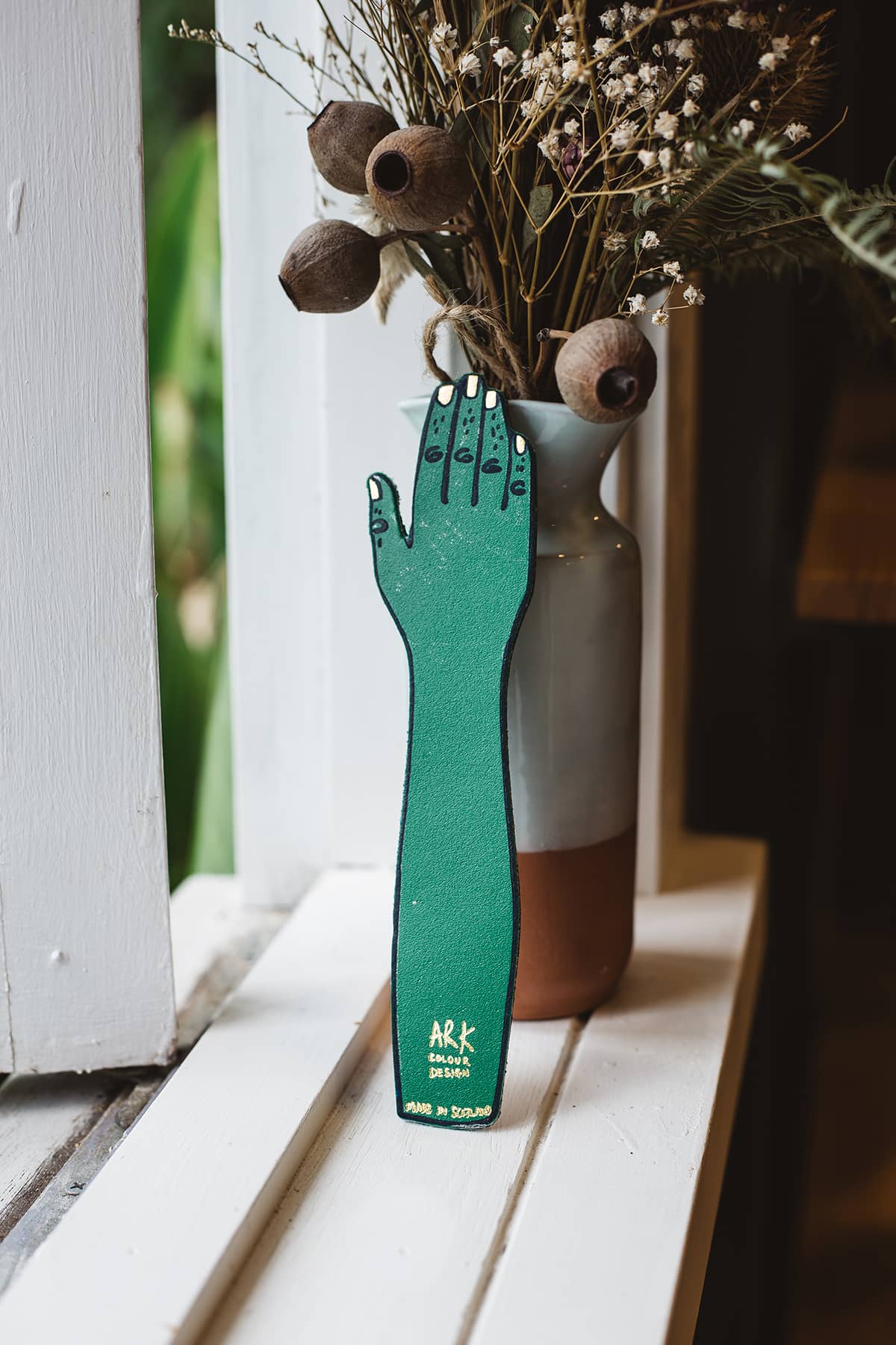 Àine & Co. Ark Bookmark in green hand design