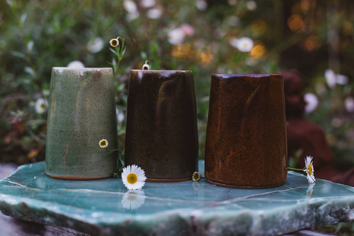 Àine & Co. Beard and Face Balm Candle with cotton wick in ceramic milk jug