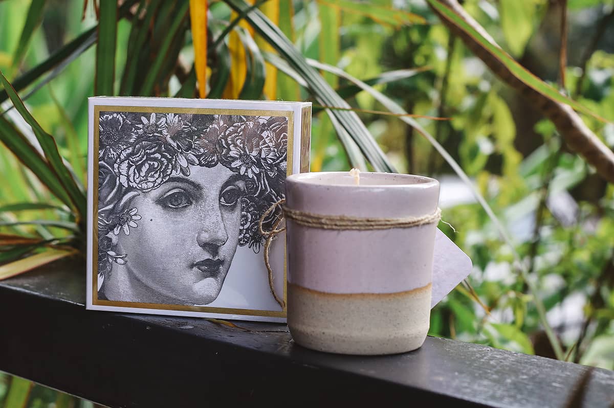Àine & Co. Ceramic Tumbler Candle Bundle with Archivist Luxury Match Boxes