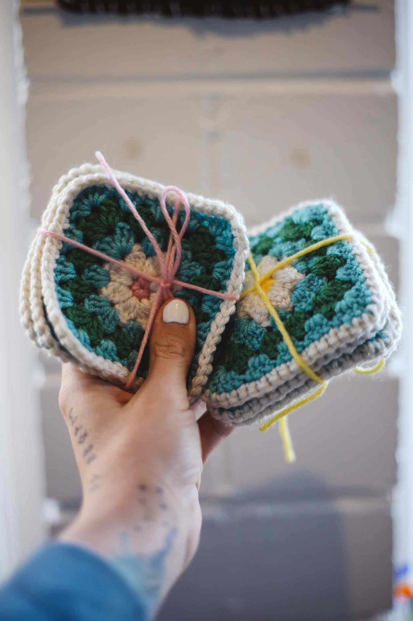 Granny Coasters ~  by Justine