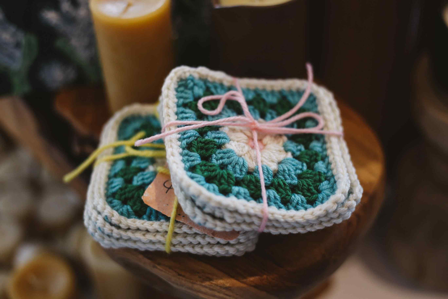Granny Coasters ~  by Justine