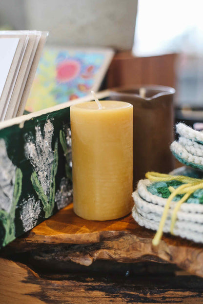 Beeswax Pillars