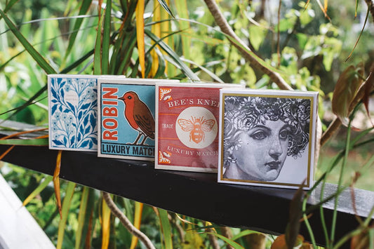 Archivist Luxury Matches, featuring various designs 