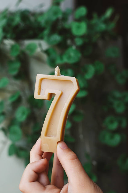 Bees Wax ~ Number Candles