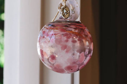 Àine & Co. Faerie Glass Bauble in style "G", featuring pink glass design