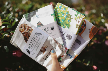 Hand Drawn Illustrated Tea Towels