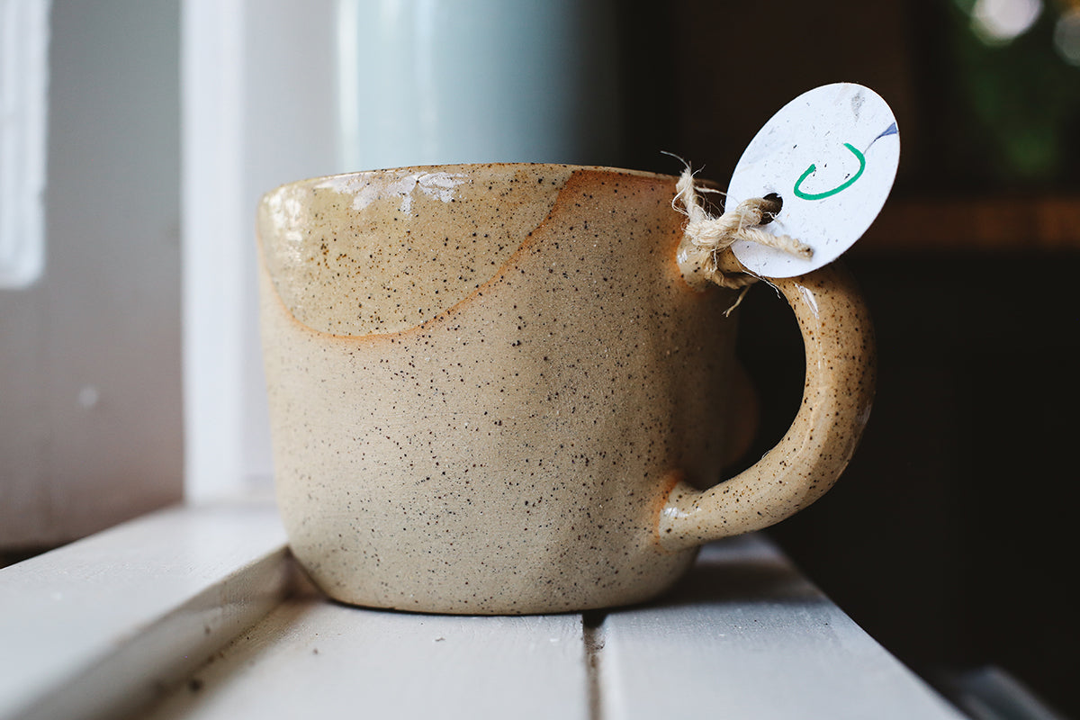 Back of PINKSOY ceramic Boob Mug in style C