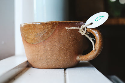Back of PINKSOY ceramic Boob Mug in style D
