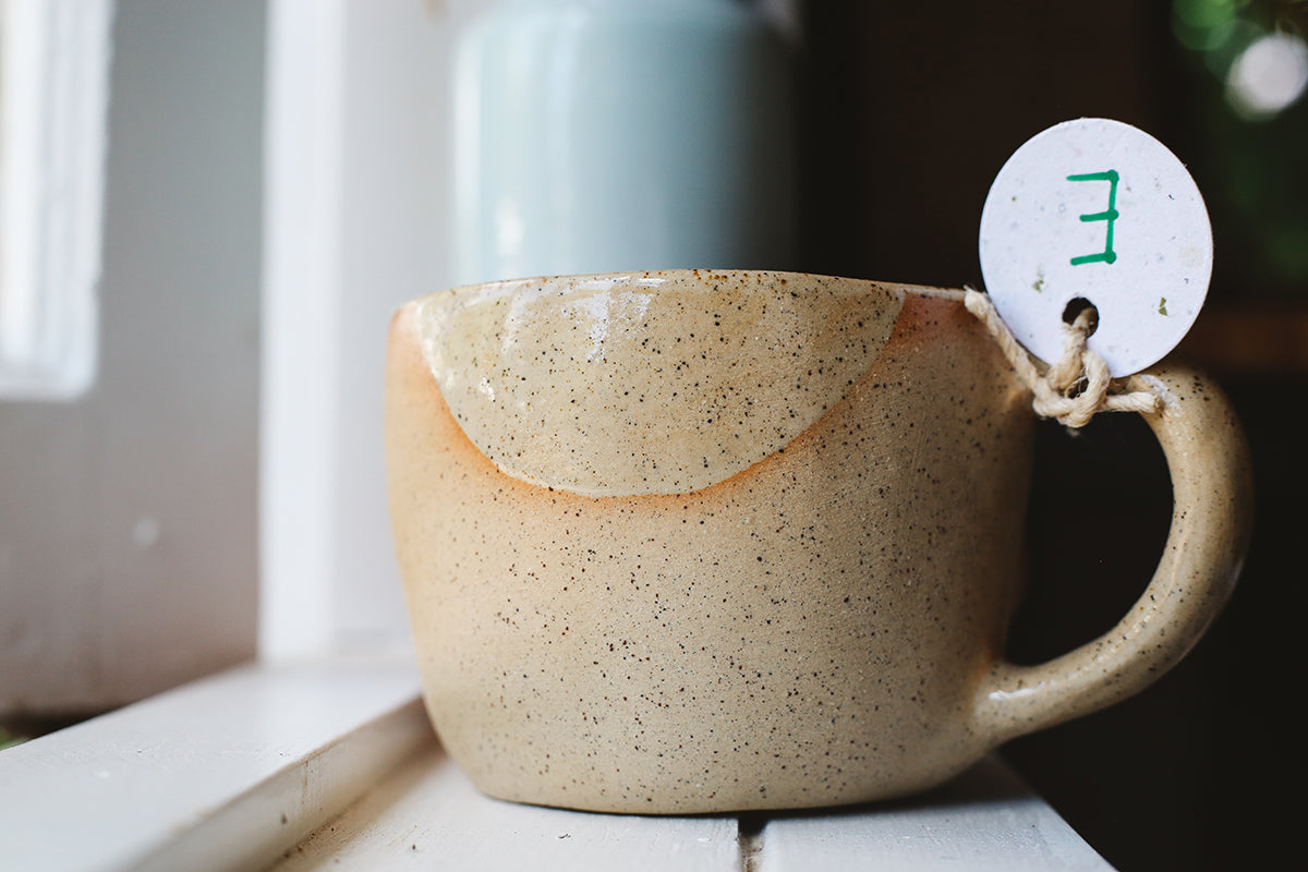 Back of PINKSOY ceramic Boob Mug in style E