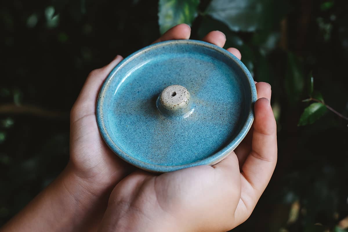 Àine & Co. ceramic Incense Holder in Blue